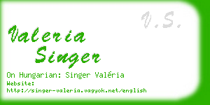 valeria singer business card